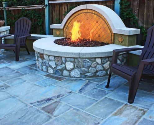 Fire Pit over Paving Stone