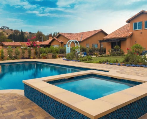Pool and Jacuzzi Landscape Backyard Landscape