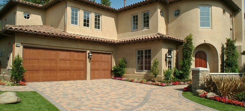 Estate with paver driveway