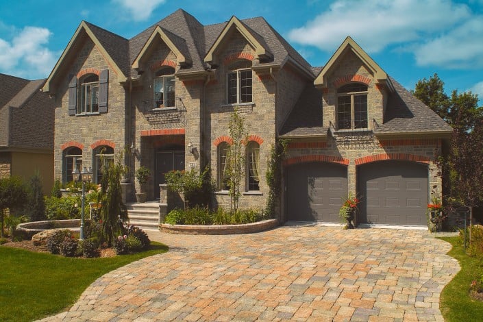 Double Paving Stone Driveway on Estate