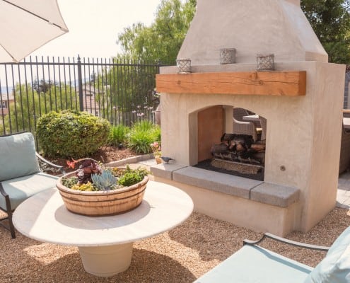 Fire Place Next to Seating Arrangement