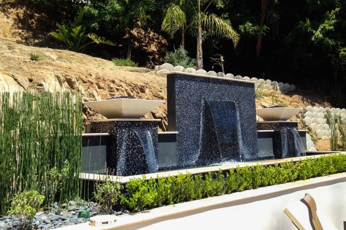 Water Features Fountain with Fire Bowls