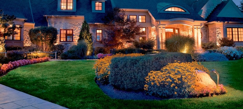 Front landscape at night