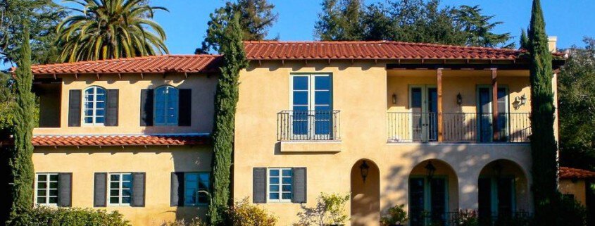 plaster walls in Mediterranean inspired landscapes