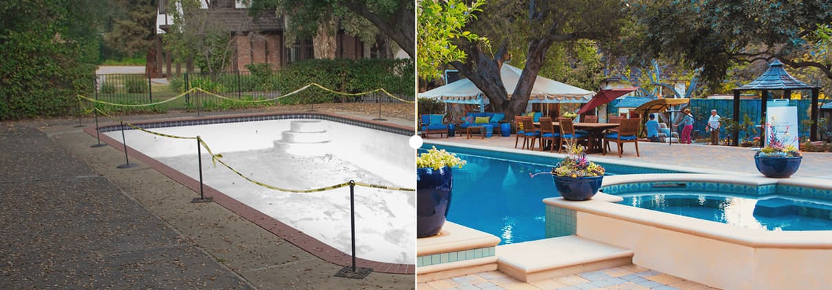 before & after Pond Construction