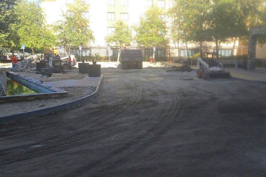 marriott driveway under construction