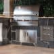 Outdoor Kitchen with Stone Veneer