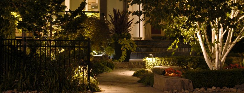 featured lighting design for outdoor