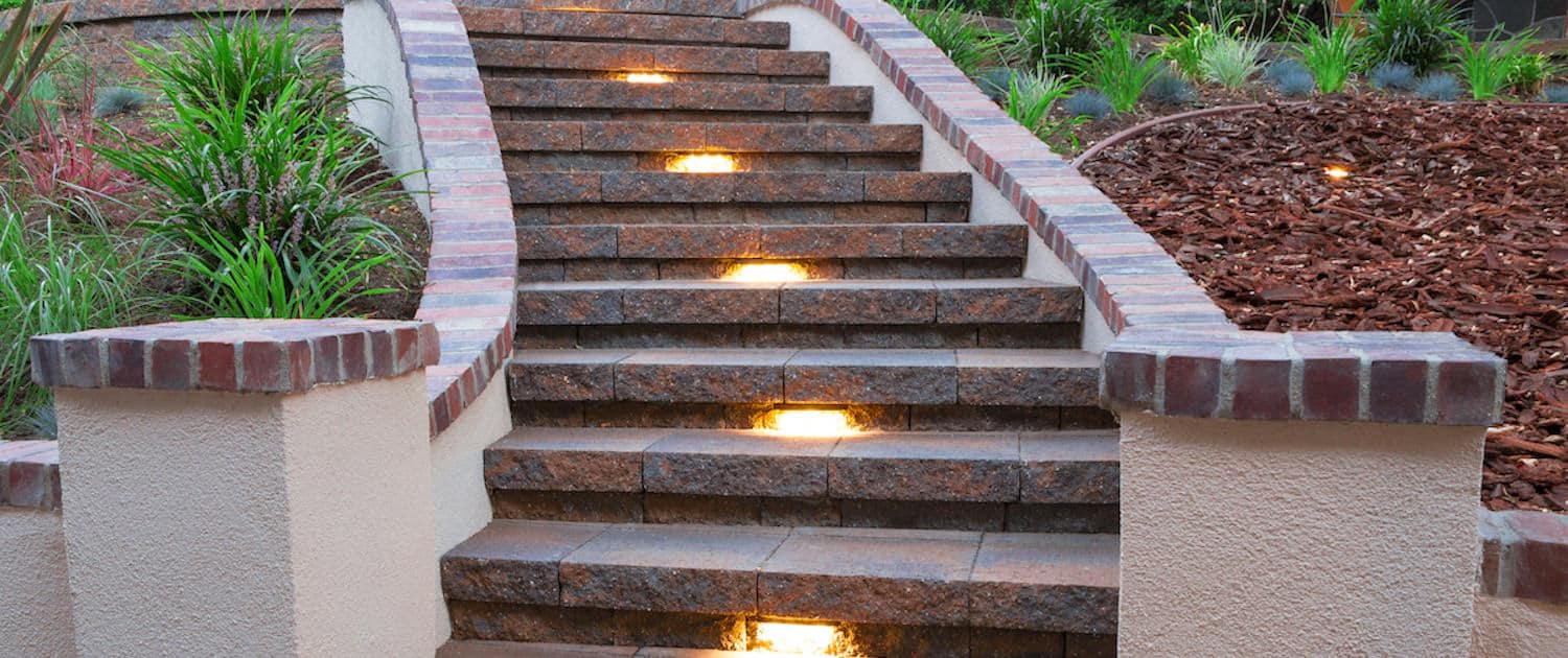 paving stone walkway design with stairs